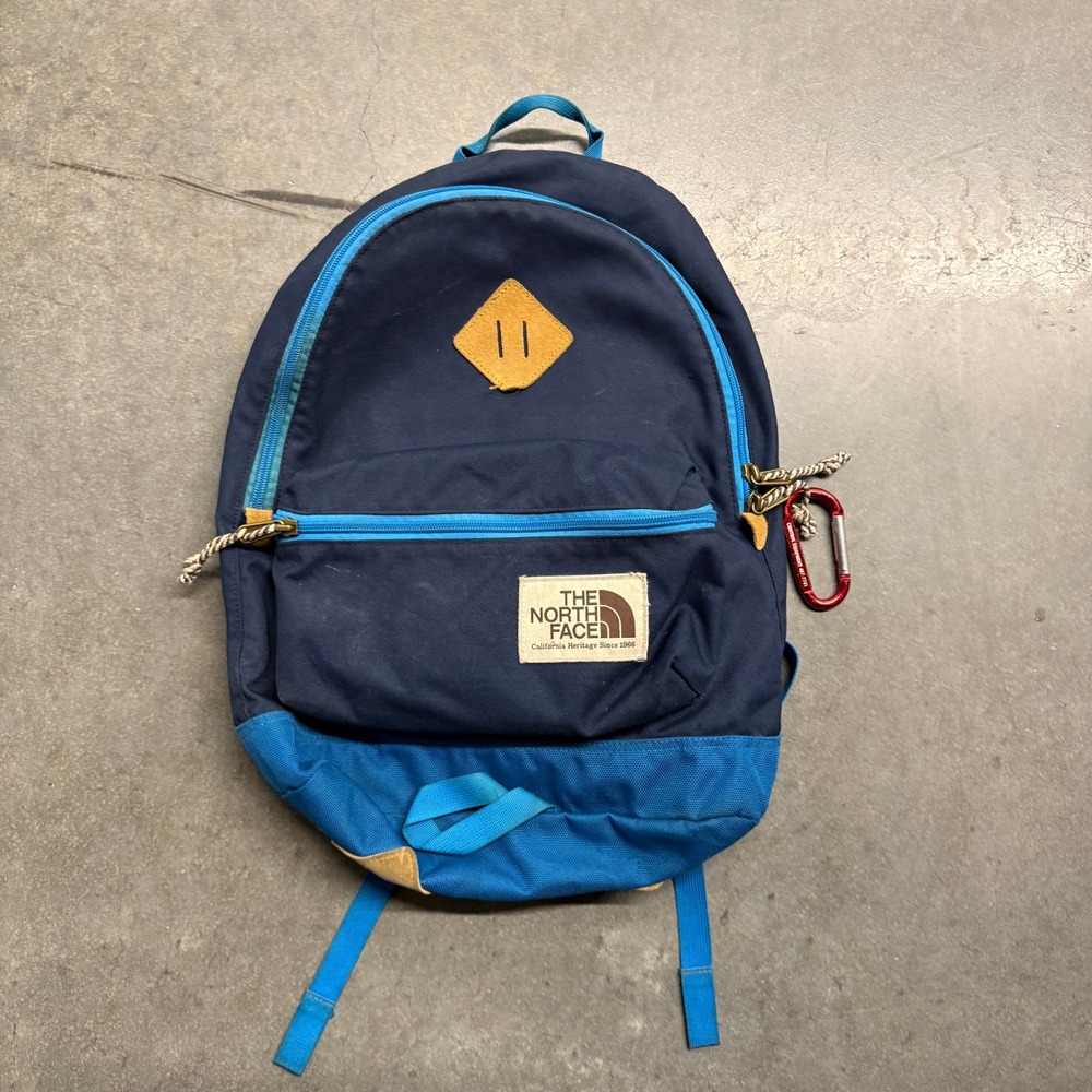 The North Face Berkeley Daypack Blue Vintage Style Backpack Heritage Logo 4392